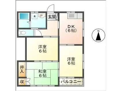 レーベルハイツ(3DK/2階)の間取り写真