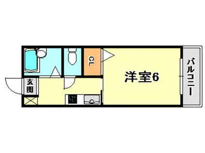 ラヴィエゼ神戸(1K/1階)の間取り写真