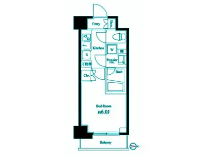 ハーモニーレジデンス武蔵小杉シャープ002(1K/1階)の間取り写真