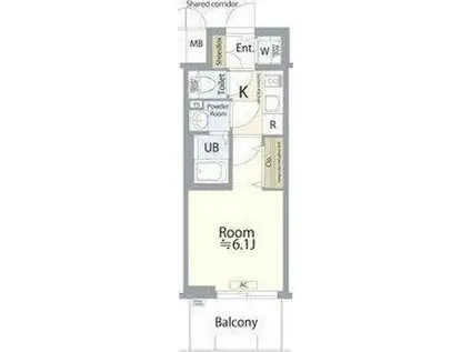 エスプレイス名古屋神宮前(1K/6階)の間取り写真