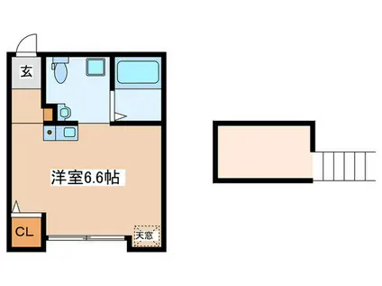 BSパーク戸塚(ワンルーム/1階)の間取り写真