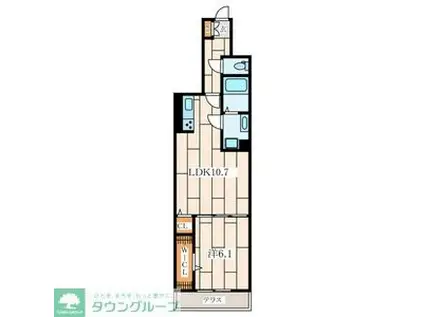 GARDEN MIRAMA(1LDK/2階)の間取り写真