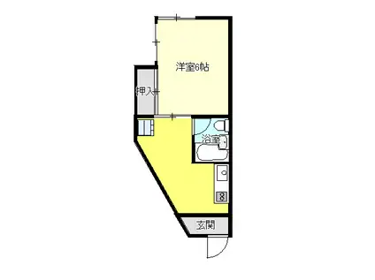 メゾン三陽(1K/1階)の間取り写真