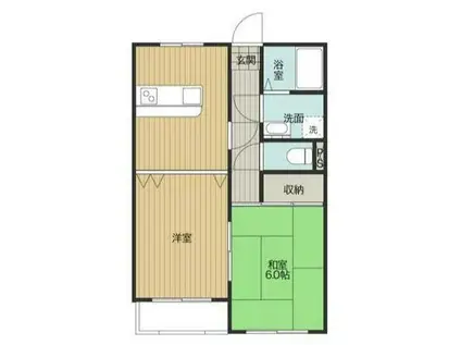 ディアカナ・I(1LDK/4階)の間取り写真