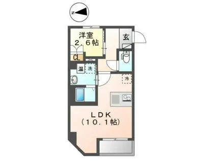 アークトゥルス 102(1LDK/1階)の間取り写真