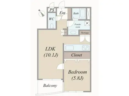 ロイヤルステージ新大塚(1LDK/4階)の間取り写真