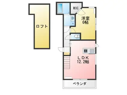 SOPHISTA中野(1LDK/2階)の間取り写真