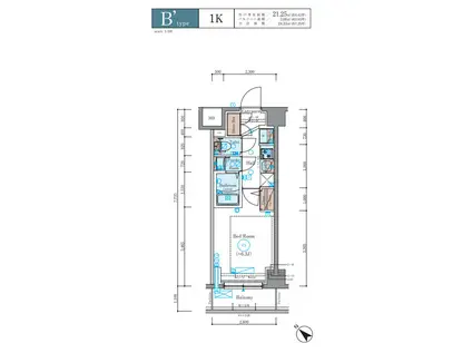 エステムコート横浜(1K/9階)の間取り写真
