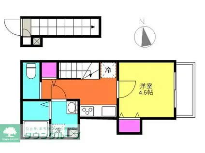 SEIWA RESIDENCE(1K/2階)の間取り写真