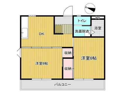 イターニティマンション(2DK/3階)の間取り写真