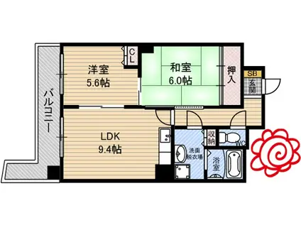 ヴェルドミール(2LDK/2階)の間取り写真