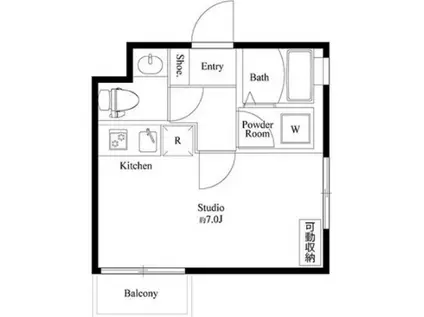 CERES北千住(ワンルーム/3階)の間取り写真