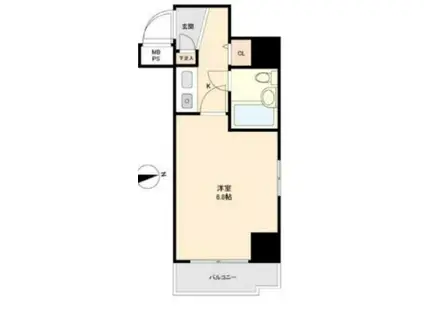 ライオンズマンション御徒町第3(1K/7階)の間取り写真