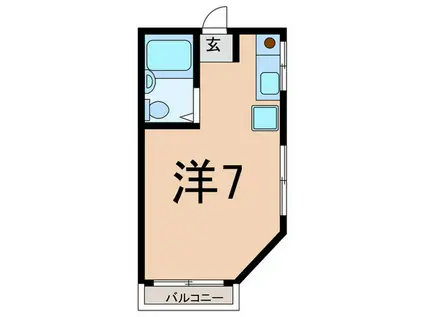 ウイング旗の台PART1(ワンルーム/1階)の間取り写真