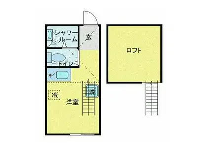 BLISS TERRACE川崎堤根PRIME(ワンルーム/1階)の間取り写真