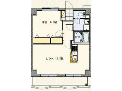 I.BIS SAKURA(1LDK/2階)の間取り写真