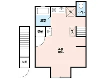 ベルツリー(ワンルーム/2階)の間取り写真