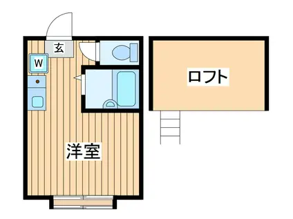 パンシオン東林間(ワンルーム/2階)の間取り写真