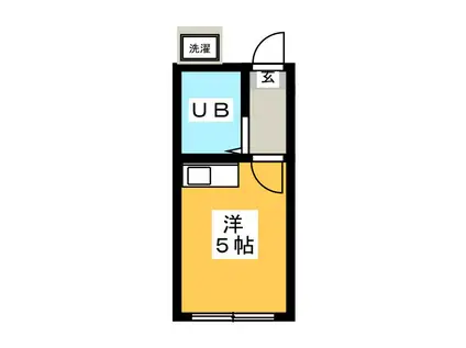 プレリュード芝(ワンルーム/2階)の間取り写真