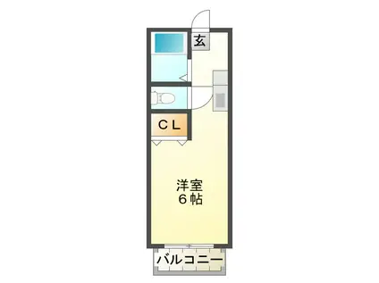 プレジール坂倉 I(1K/1階)の間取り写真