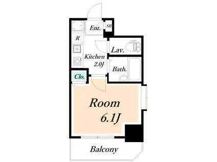 ソシア船堀(1K/5階)の間取り写真