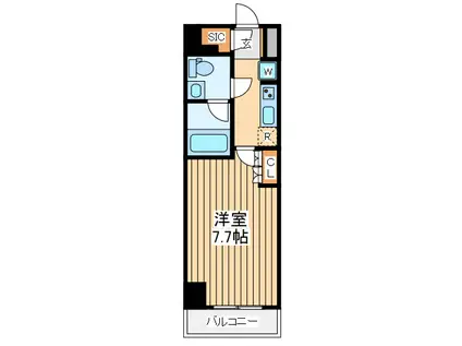 アゼスト立川2(1K/7階)の間取り写真