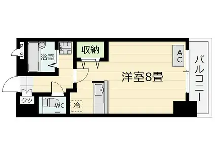 小松原レジデンス(ワンルーム/8階)の間取り写真