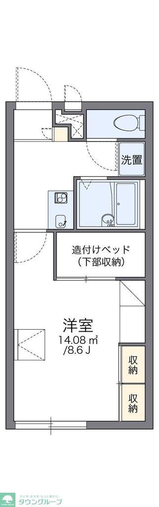 レオパレス幸(1K/1階)の間取り写真