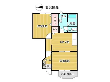 Gセレクト(2DK/1階)の間取り写真