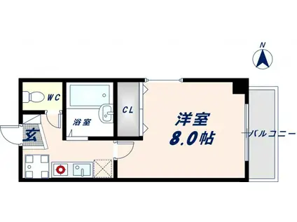 スリーゼ菱屋西(1K/3階)の間取り写真