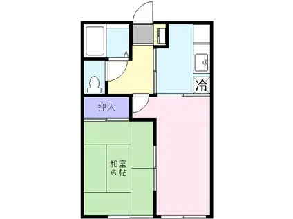 ディアスセフィラA(2K/2階)の間取り写真