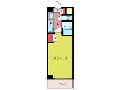 ガーデンセルリア(1K/2階)の間取り写真