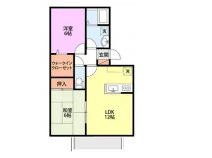 エクセレントユキ(2LDK/1階)の間取り写真