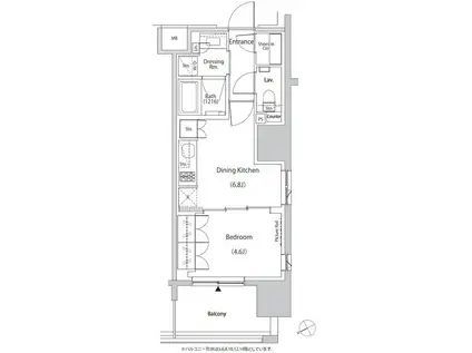 ザ・パークハビオ目白タワー(1DK/4階)の間取り写真