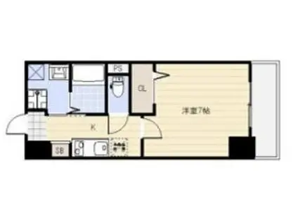 ロイスグラン神戸下沢通(1K/3階)の間取り写真