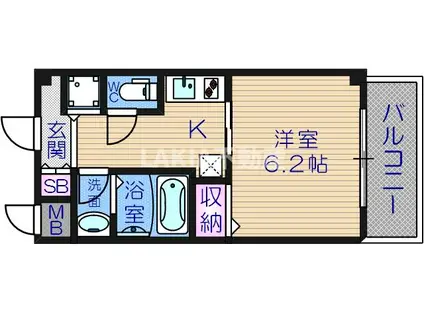 グランパシフィック大今里南(1K/5階)の間取り写真