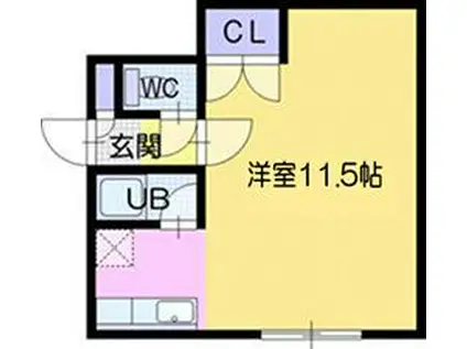 エトワール文京台(1K/4階)の間取り写真