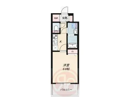 ベイサイドパークOSAKAサウスレジデンス(1K/3階)の間取り写真