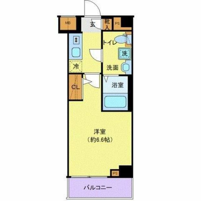 クレヴィスタ横浜矢向(1K/7階)の間取り写真