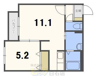 LIBERTY COURT(1LDK/3階)の間取り写真