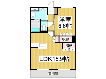 サンパレス高森(1LDK/1階)の間取り写真