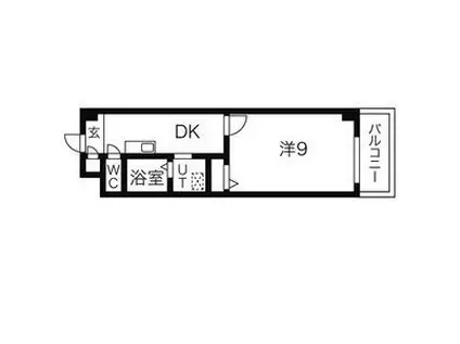 DORFADON(1DK/1階)の間取り写真