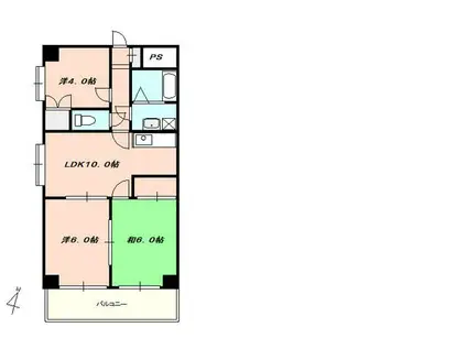 グランフォルム愛甲石田(3LDK/5階)の間取り写真