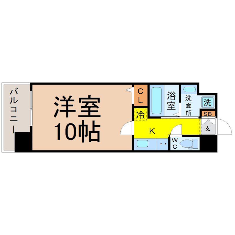 NEO JAPANESQUE出来町(1K/5階)の間取り写真