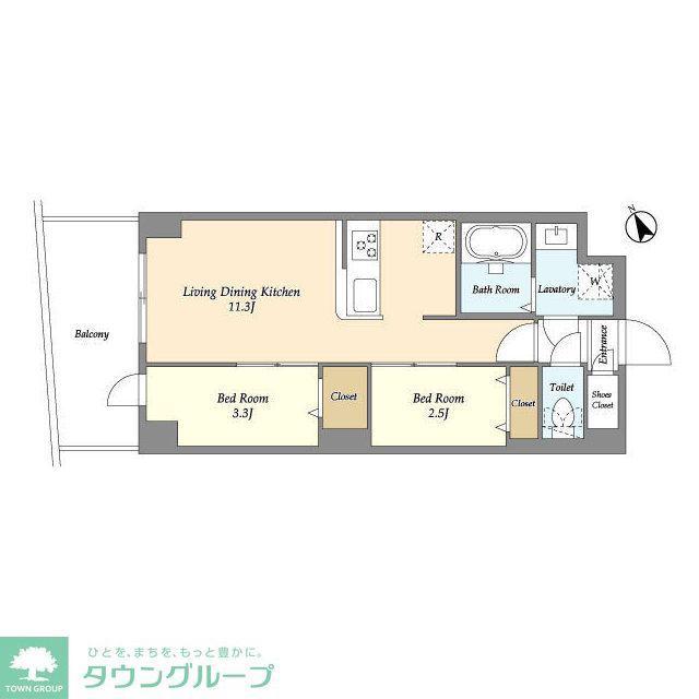 アルファコート曳舟2(2LDK/8階)の間取り写真