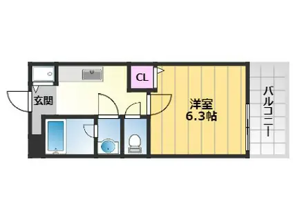 ファインコートⅡ番館(1K/2階)の間取り写真