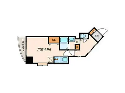 CREST本郷(ワンルーム/6階)の間取り写真