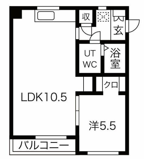 第2メゾン高安(1LDK/2階)の間取り写真