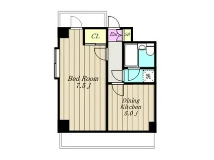 デイム橋本(1DK/10階)の間取り写真