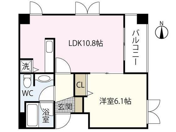 メルローズプレイス(1LDK/2階)の間取り写真